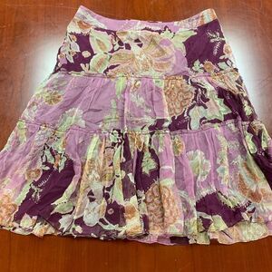 The Wrights Cottagecore Silk Skirt sz 12 NWT